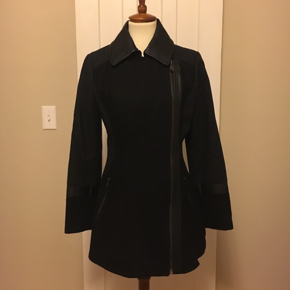 Guess wool-blend, asymmetrical zip, Moto jacket